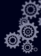 Blue Gear Mechanism Background – Abstract Industrial Technology Design.