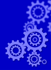 Blue Gear Mechanism Background – Abstract Industrial Technology Design.