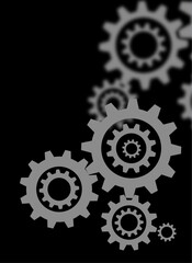 Black Gear Mechanism Background – Abstract Industrial Technology Design. Gear Mechanism Background – Abstract Industrial Technology Design.