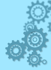 Blue Gear Mechanism Background – Abstract Industrial Technology Design.