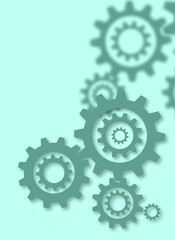Blue Gear Mechanism Background – Abstract Industrial Technology Design.