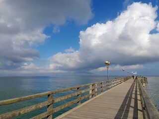 Seebrücke, Meer, Horizont, Himmel, Sommer