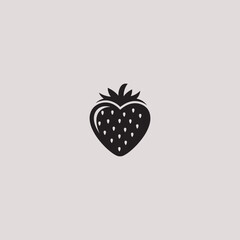 Strawberry in Love shape  stock illustrations