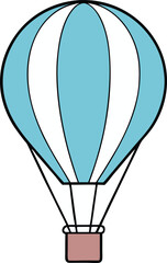 Fototapeta premium hot air balloon icon clipart vector on transparent background 