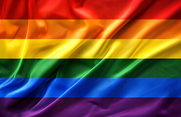 Rainbow flag, waving structure