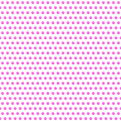 holiday gift wrapping seamless pattern: bright pink paint dots against white background
