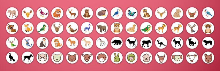 Twelve baseball caps of various colors are arranged in a grid pattern on a white background. The caps are simple, cartoonish representations, with solid colors and a consistent style.  The caps are po