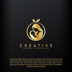 Nurturing enviroment for new mothers logo,  Parenting and Family Logo, Mother and Baby Logo vector design