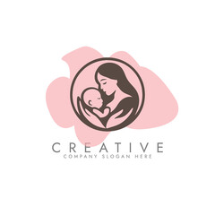 Nurturing enviroment for new mothers logo,  Parenting and Family Logo, Mother and Baby Logo vector design