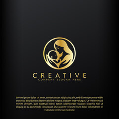Nurturing enviroment for new mothers logo,  Parenting and Family Logo, Mother and Baby Logo vector design