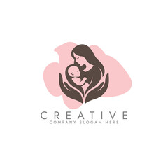 Nurturing enviroment for new mothers logo,  Parenting and Family Logo, Mother and Baby Logo vector design