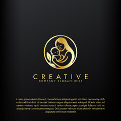 Nurturing enviroment for new mothers logo,  Parenting and Family Logo, Mother and Baby Logo vector design