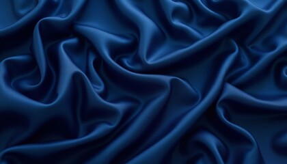 Blue Satin Fabric Texture