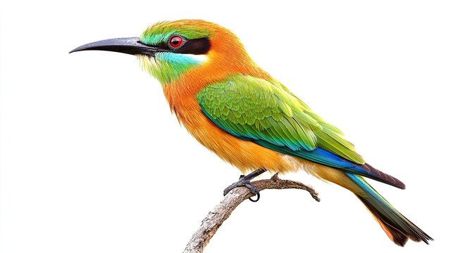 A brilliantly colored bee-eater perched elegantly