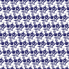 Elegant Seamless Floral Vector Pattern – Editable EPS Design for Fabric, Stationery, and Digital Use