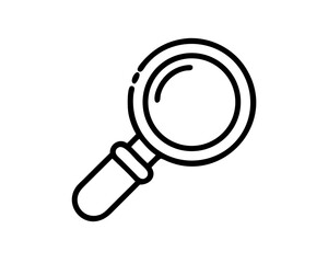 Magnifying Glass Line Icon - Minimalist Search Vector for UI, Apps & Investigative Interfaces