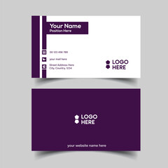 Elegant Visiting Card Layout for Personal Identity. Creative Double-sided Business Card Template.