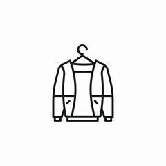 hung jacket icon sign vector