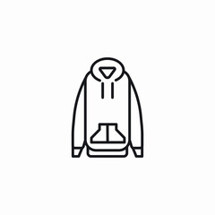 kangaroo pocket hoodie icon sign vector