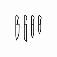 knife set icon sign vector