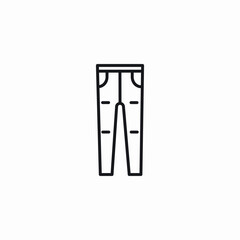 multi ripped jeans icon sign vector