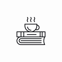 relaxing book reading icon sign vector