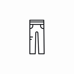 ripped jeans icon sign vector