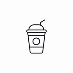 takeaway beverage cup icon sign vector