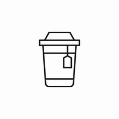 takeaway tea cup icon sign vector