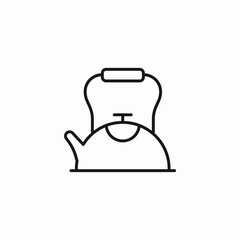 tea pot handle icon sign vector