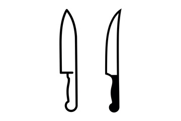Chef knife kitchen knife sharp knife vector image