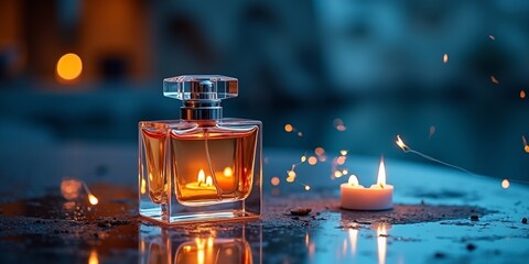 Elegant Cosmetic Bottle on Marble Surface - High Quality Stock Image for Commercial Use