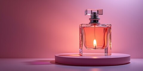 Sophisticated Perfume Bottle on Marble Surface - High Quality Stock Image for Commercial Use