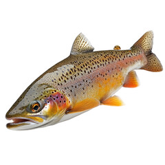 Fototapeta premium Trout isolated on transparent background.
