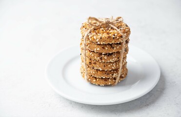 Flax seeds sesame seeds cookies