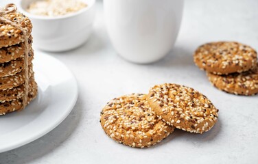 Flax seeds sesame seeds cookies