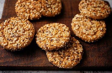 Flax seeds sesame seeds cookies