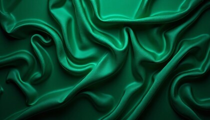 Obraz premium Green Silk Fabric Texture