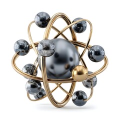 3d render of atom