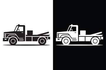 Truck pick up vector icon isolated vector icon illustration on white background.