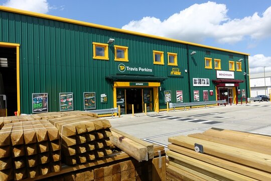 Travis Perkins' and Benchmarx warehouse facility at Rickmansworth Valley Park, located on Old's Approach in Watford