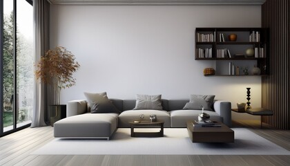 modern interior design of living room contemporary home interior 3d rendering 3d illustration