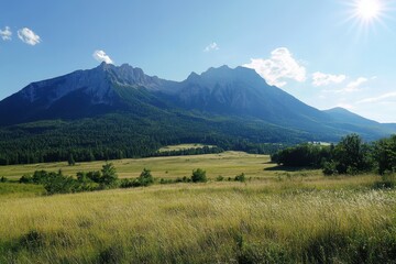 Fototapeta premium Group Adventure: Breathtaking Mountain Escapes in the Slovakian Wilderness Under the Summer Sun