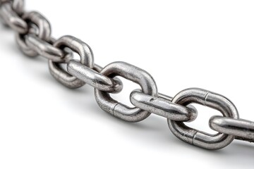 Obraz premium metal chain isolated on white