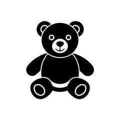 Teddy Bear Icon Vector in Flat Clean Isolated Format