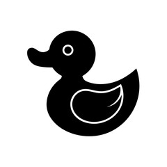 Toy Duck Icon Vector Flat Clean Isolated Style