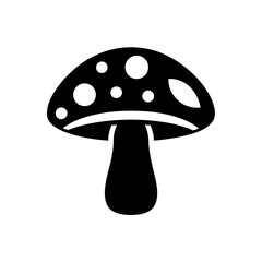 Mushroom Icon Vector in Flat Clean Isolated Format