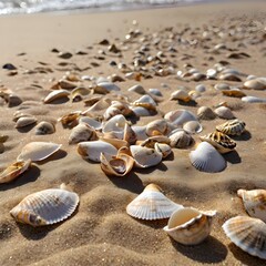 Fototapeta premium seashells on the beach