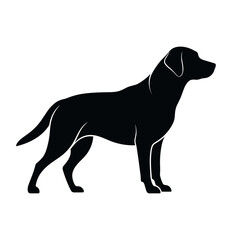 Black Silhouette of a Labrador Retriever
