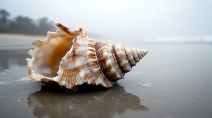 Seashell on beach